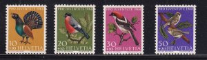 Switzerland #B378-B381 MNH 1968 Pro Juventute  birds