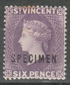 ST VINCENT 1885 QV 6D VIOLET  SPECIMEN