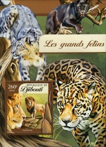 Big Cats Stamp Panthera Leo Wild Animal S/S MNH #896