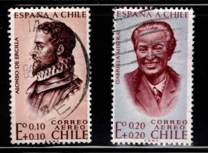 Chile Scott CB1-CB2 used Airmail semi-postal set