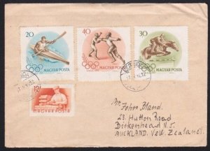 HUNGARY 1957 cover Berhida to New Zealand..................................A6141