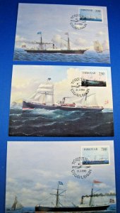 FAROE ISLANDS  -  1983  - LOT OF 3 MAXIMUM CARDS  FDC    (ggc12)