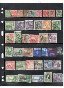 MALTA COLLECTION ON STOCK SHEET MINT/USED