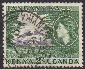 KUT 1954 2/- Mount Kilimanjaro  used