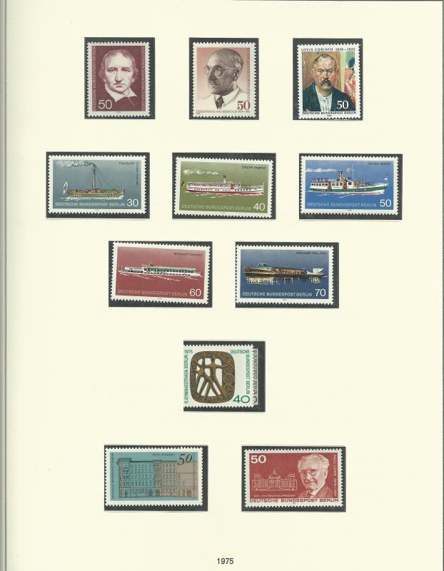 1961-1985 Berlin Unused Never Hinged Stamp Collection In Safe Album