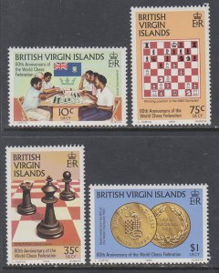 British Virgin Islands 462-465 Chess MNH VF