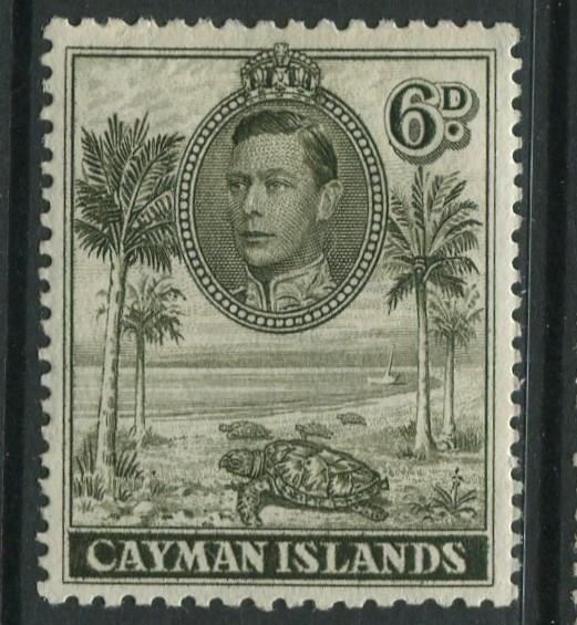 Cayman Islands -Scott 107a -KGVI Definitive Issue -1938- MH -Single 6d Stamp