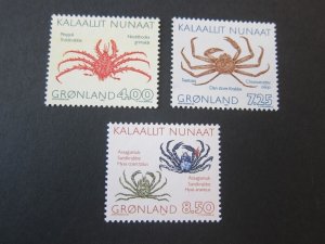 Greenland 1993 Sc 256-58 set MNH