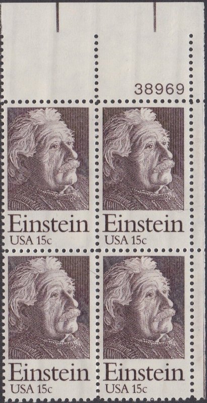 1774 Einstein Plate Block MNH