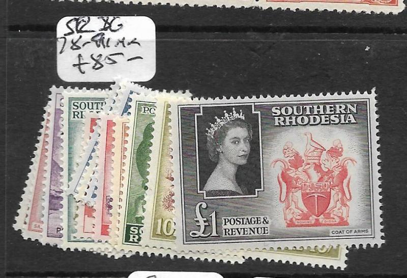 SOUTHERN RHODESIA  (PP1010B)QEII SET TO L1  SG 78-91  MOG