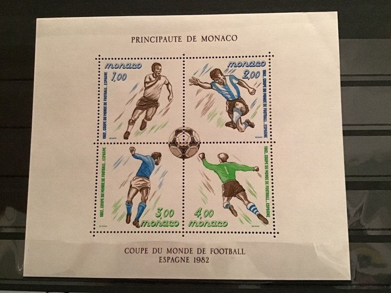 Monaco 1982 World Football mint never hinged   stamps sheet R23931