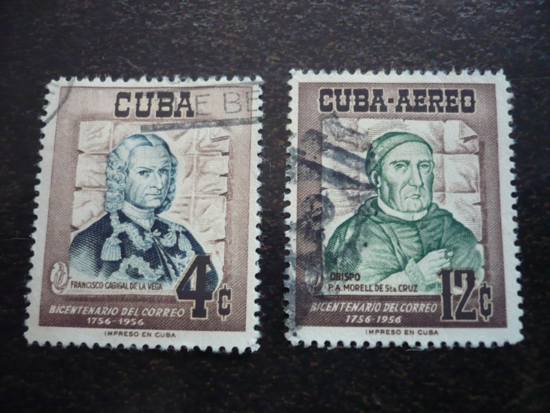 Stamps - Cuba - Scott# 552,C129 - Used Set of 2 Stamps