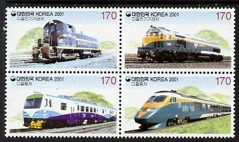 SOUTH KOREA - 2000 - Railways II  - Perf 4v Set - Mint Never Hinged
