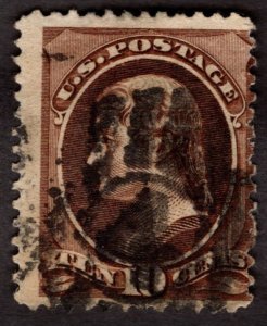 1882, US 10c, Jefferson, Used, Sc 209