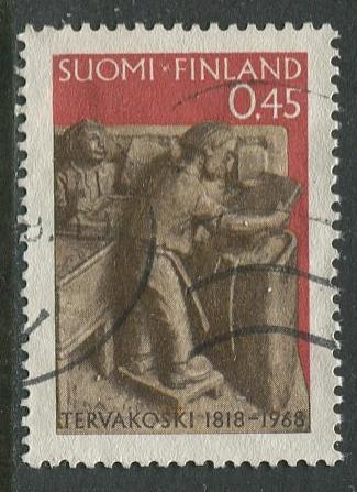 Finland - Scott 455- Paper Making -1968 - Used - Single 45p stamp