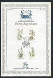 BOPHUTHATSWANA SC# 116-19 1ST DAY SHEET 1.28.13  VF/CTO 