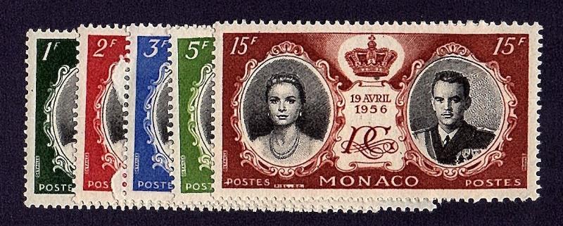 MONACO 1956 Scott 366-70mnh  scv $3.05 Buy it Now $1.50 Save 50 %