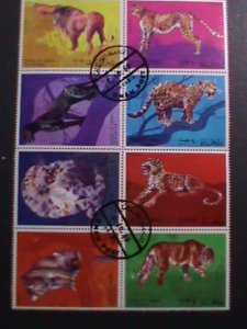 ​OMAN-1969 COLORFUL ENDANGER ANIMALS  CTO  BLOCK-VF  WE SHIP TO WORLDWIE