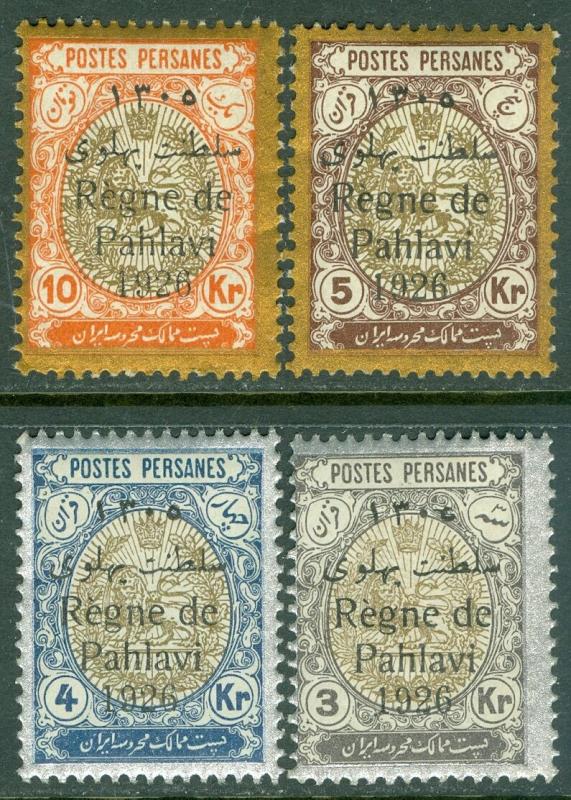 PERSIA : 1926. Scott #717-20 VF MOG. All have correct serif on the '1' of 1926.