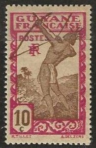 French Guiana 114,  mint,  hinged, 1929.  (F525)