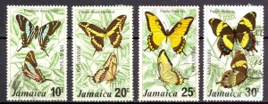 Jamaica Sc# 398-401 Used 1975 Butterflies