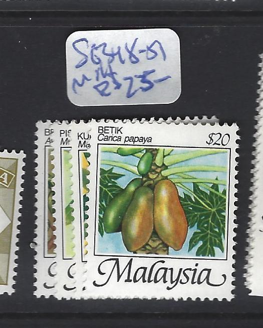  MALAYSIA   (P3007BB)   FRUIT SG 348-351   MNH