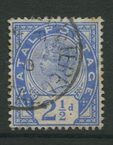 NATAL - Scott 78 - QV Definitive - 1891 - Used - Single 2.1/2p Stamp