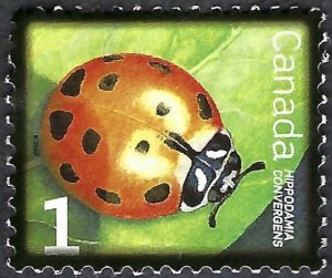 Canada #2234 1¢ Convergent Lady Beetle (2007). Used