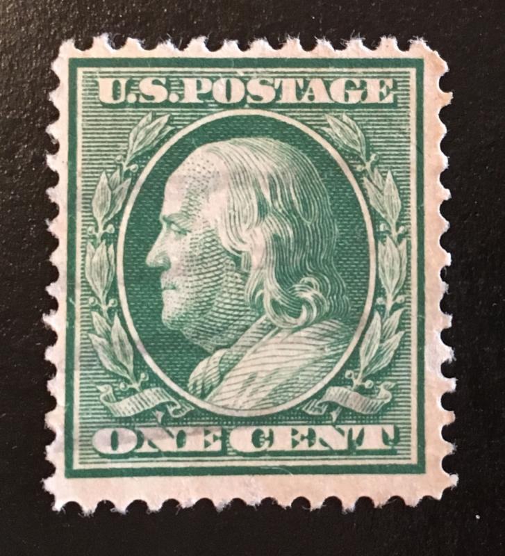 374 Wash/Franklin, 12 perf SL, circ. single,Vic's Stamp Stash