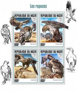 Niger - 2017 Birds of Prey - 4 Stamp Sheet - NIG17424a