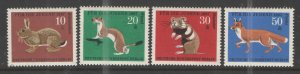 Germany - Deutsches Bundespost Berlin 1967 Sc# 9NB45-9NB48 MNH F - semi postals