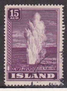 Iceland # 203, Geyser, Used, Third Cat.