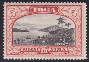 TONGA 1941 5/- Vavau SG82 fine mint - lightly hinged.......................B4312