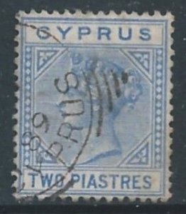 Cyprus #22a Used 2pi Queen Victoria - Die A