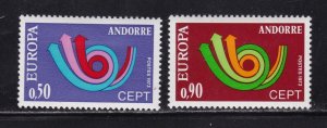 Andorra (Fr.) stamps #219 - 220, MH OG, Europa Set,  CV $20.00