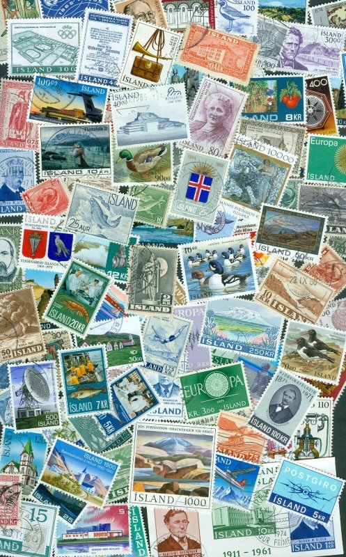 Iceland.  Lot. 100 Different With Cancel.