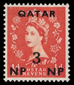 1957 QATAR Stamp - Overprint, Surcharge, 3/1/2Np G11 