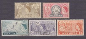 1953 Bermuda 130-131,138,140-141 Queen Elizabeth II  11,60 €