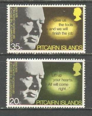 PITCAIRN ISL Sc# 144 - 145 MNH FV Set of 2 Winston Churchill