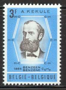 Belgium Scott 672 MNHOG - 1966 August Kekulé, Benzene Ring - SCV $0.25