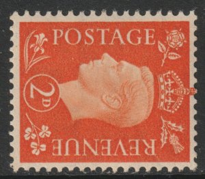 GB Scott 238a - SG465a, 1937 Dark Colours 2d Sideways Watermark MH*