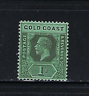 GOLD COAST SCOTT #90 1921-25 1SH (BLACK/EMERALD) WMK 4 (DIE II)- MINT HINGED