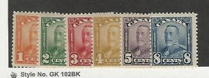Canada, Postage Stamp, #149-154 Mint LH, 1928-29, JFZ