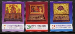 Cyprus 876-8 MNH Christmas, Reliquaries, Kukko Monastery