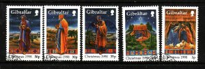 Gibraltar-Sc#774-8-used  set-Christmas-1998-