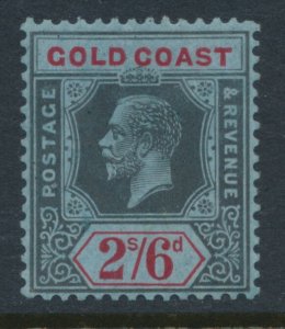 Gold Coast 1913-21 SG 81a 2/6 Black & Red/Blue Multi Crown CA Wmk Die II MH