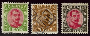 Iceland SC#108-110 Used F-VF. hr..Worth a close look!!