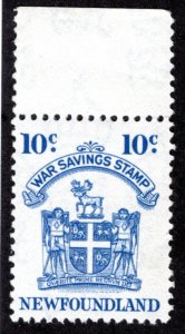 van Dam NFW1,10c blue, MNHOG, 1940 War Savings, Newfoundland, Canada