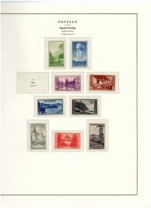 US Stamp Collection in Albums Most Mint 1935-1979 in 2 Scott Hingeless Platinum