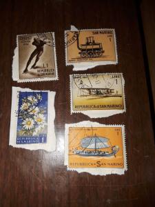 20 pc San Marino used 1 Lire stamp lot